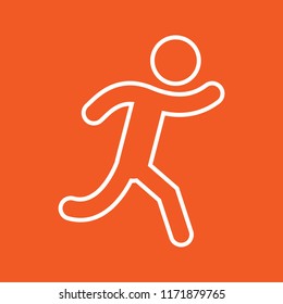 Runner icon, stock vector illustration, EPS10.