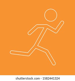 Runner icon, stock vector illustration, EPS10.