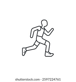 Runner icon symbol vector illustration isolated on white background
