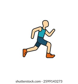 Runner icon symbol vector illustration isolated on white background