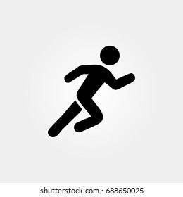 runner icon. vector sign symbol on white background