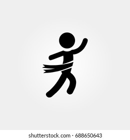 runner icon. vector sign symbol on white background