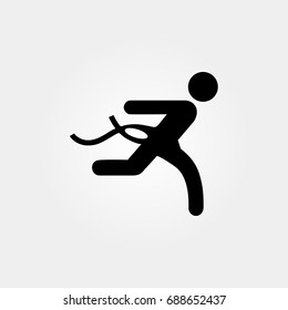 runner icon. vector sign symbol on white background