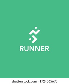 Runner Logo Design Concept Green Stock Vector (Royalty Free) 1724565670 ...