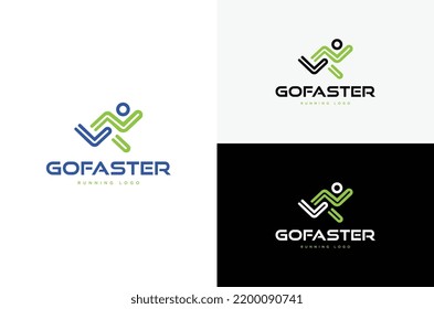 A Runner Logo Design Concept For A Health Coach Or A Run Logo Design Idea Can Be Used For Marathon Participant