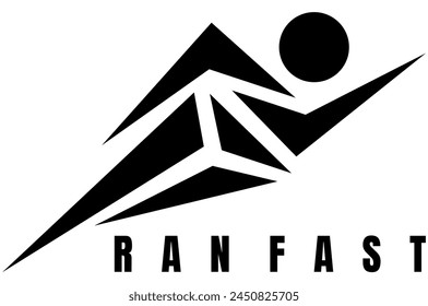 runner logo design vector art