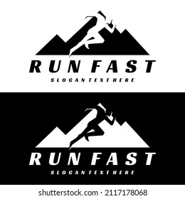 RUNNER LOGO ICON DESIGN VEKTOR