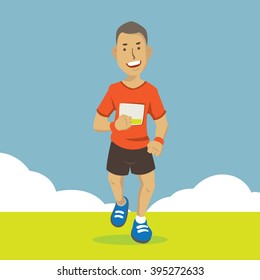 runner man cartoon