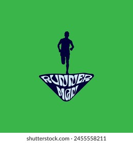 runner marathon logo vector graphic of illustration