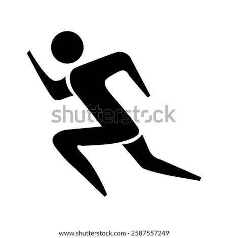Runner Marathon Running Stick Figure Clip Art Cut File Silhouette