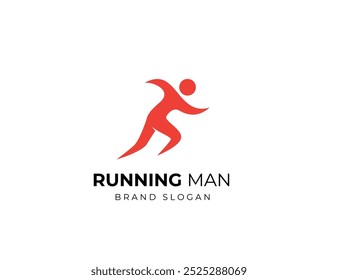 Ilustración gráfica de Vector de logotipo de corredor de maratón. Plantilla de diseño de logotipo atlético deportivo Running Man