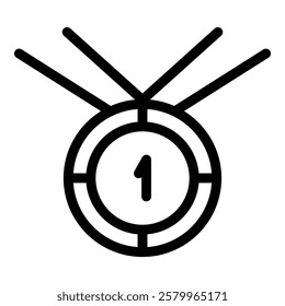 Runner medal icon. Outline Runner medal vector icon for web design isolated on white background