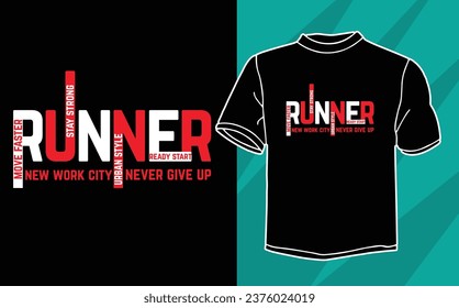 runner move faster sports t shirt design