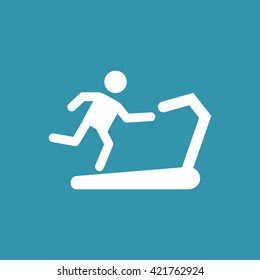 Runner On Treadmill Icon. Eps-10.