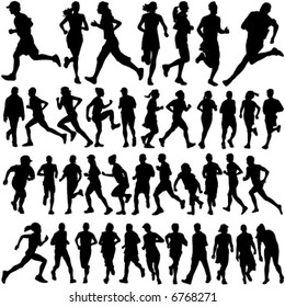 runner people vector