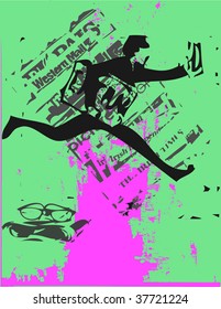 runner poster vector