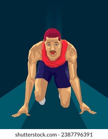 Runner, Ready, Start, Athlete, Sport, International Game,