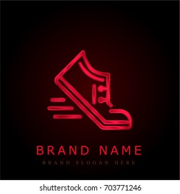 Runner red chromium metallic logo