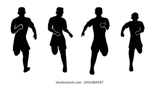 runner silhouette design. athletic sport sign and symbol.