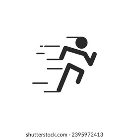 Runner Silhouette Running Fast icon