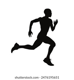 Runner silhouette - vector illustration