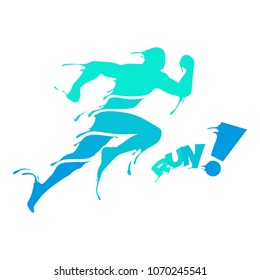 runner splash silhouette