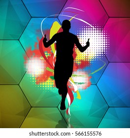 Corredor, ilustración deportiva, vector