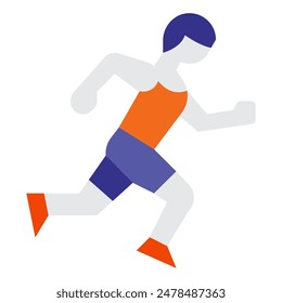 Runner sport object icon illustration