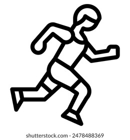 Runner sport object icon illustration