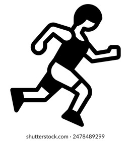 Runner sport object icon illustration