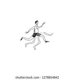 Runner, sport. Vector illustration.