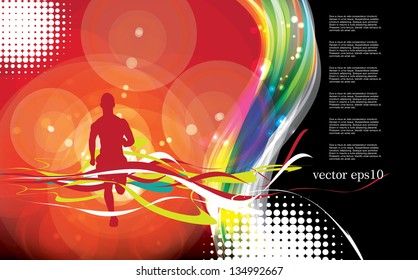 Runner. Sport vector illustration