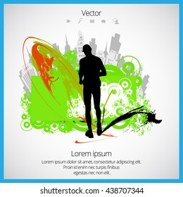 Runner, sport vector illustration