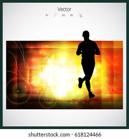Runner, sport vector illustration