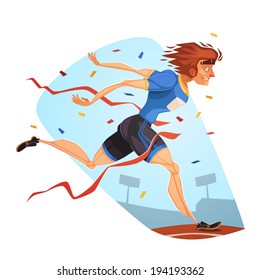 Runner. Sporting Achievement. Vector image