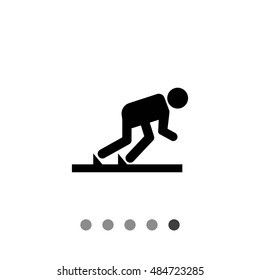 Runner in start position