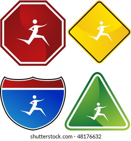 Icono de web aislado de la figura de la barra de ejecución en un fondo.