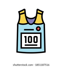 runner t-shirt color icon vector. runner t-shirt sign. isolated symbol illustration