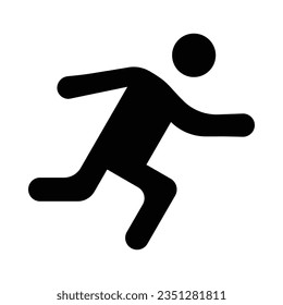 Runner Vector Glyph Icon For Personal And Commercial Use.
