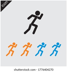 Runner vector icon illustration sign	