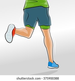 Runner - vector illustration - change color easy