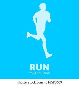 Runner vector logo. Brand's logo in the form of a runner