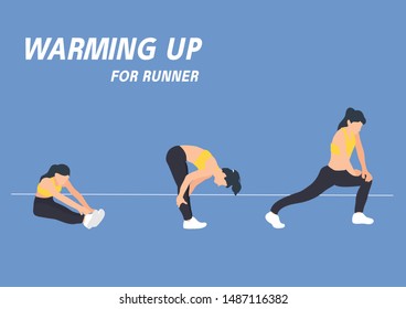 runner who is warming up before run