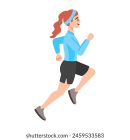 runner woman active isolated design
