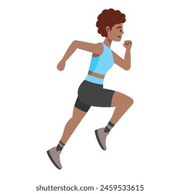 diseño aislado del ejercicio de la mujer del corredor