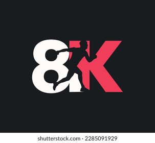 Runners 8k logo or Run logo.