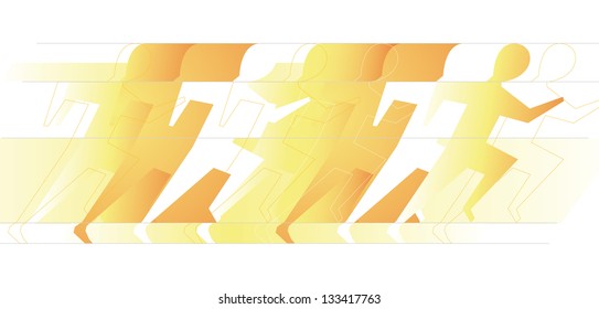 Runners at high speed