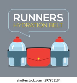 Runners Hydration Belt Vector Illustration