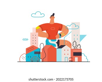 Runners - a man running and exercising outside
