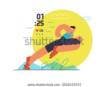 Runners - a man running and exercising outside